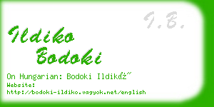 ildiko bodoki business card